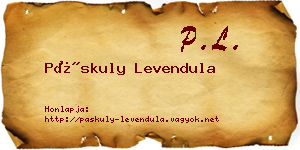 Páskuly Levendula névjegykártya